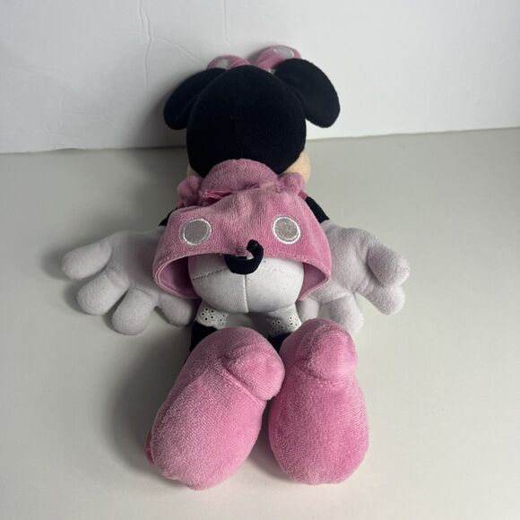 Disney Junior Minnie Mouse Pink Polka Dot Dress Plush Soft Stuffed Beanie 13” - Picture 3 of 6